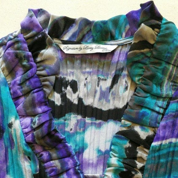 NWT Larry Levine Womens Bell Sleeve Blouse Size PL - Picture 4 of 8